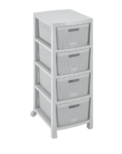 Gavetero plástico 4 gavetas 