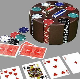 Carrucel con fichas de poker 1 caja 