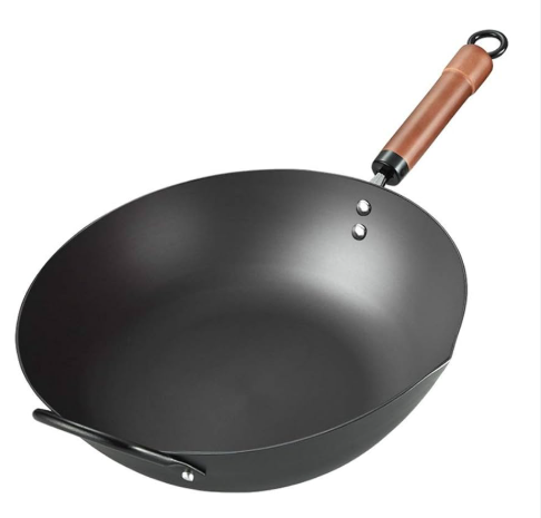Sartén profundo acero y carbón